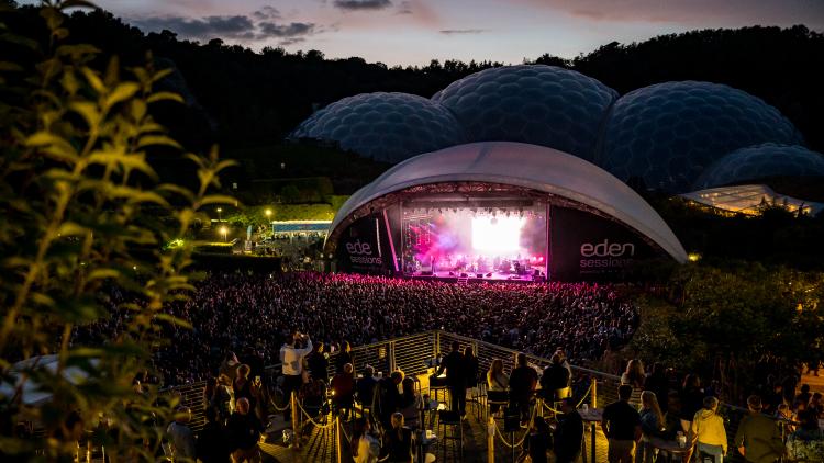 Viewing platform looking over Eden Sessions gig